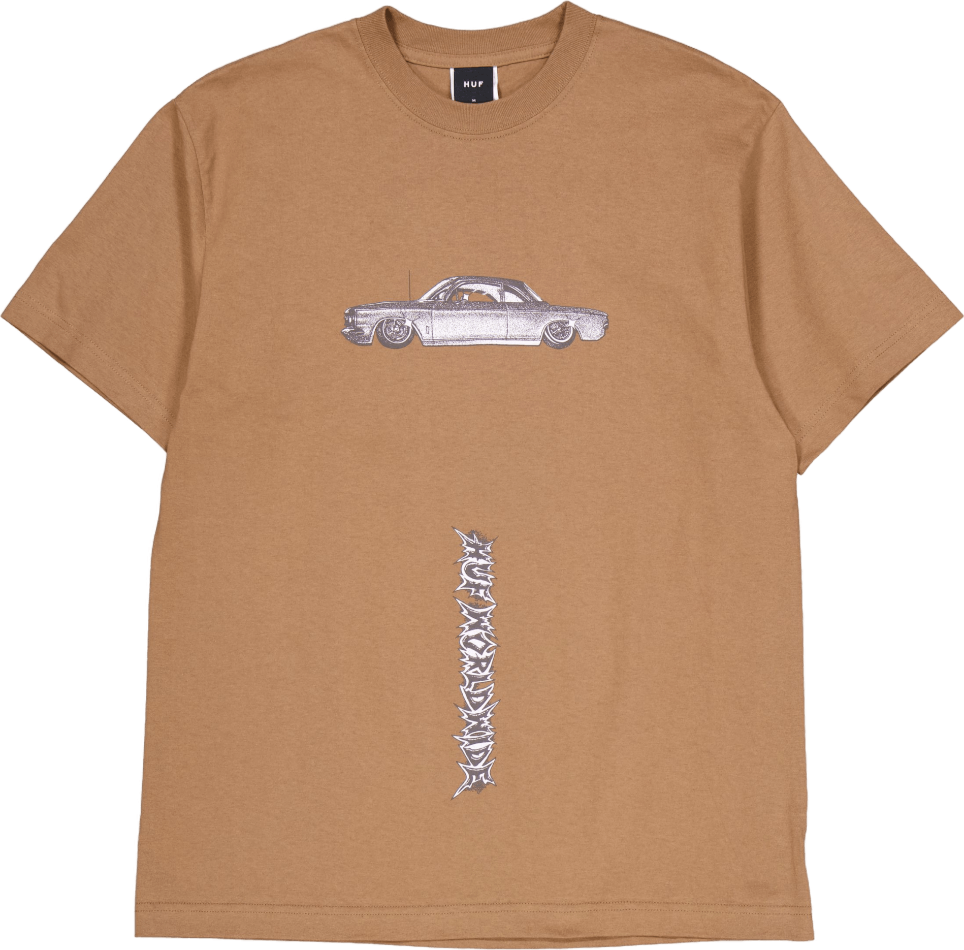 Huf Car Club S/s Tee Camel, Unisex, Ropa, Tops, Marrón, XL