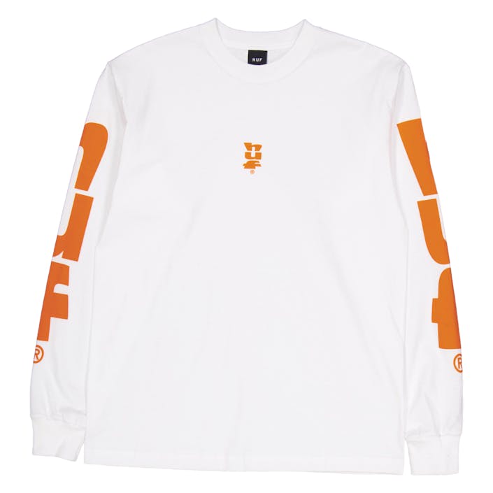Megablast Stretch L/s Tee White, Unisex, Klær, Tops, Hvit, L