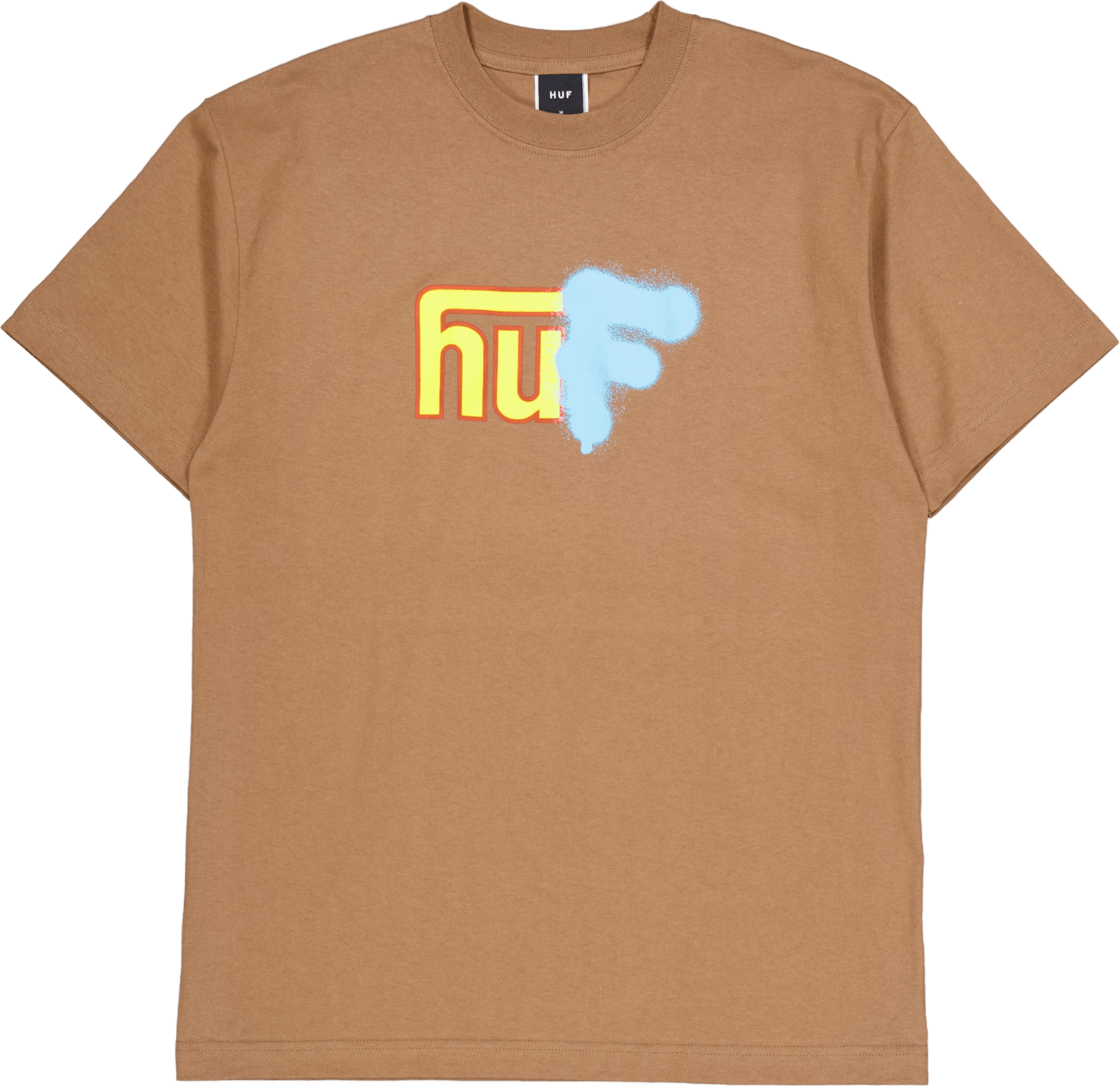 Upside Downtown S/s Tee Camel, Unisex, Kleding, Tops, Bruin, M