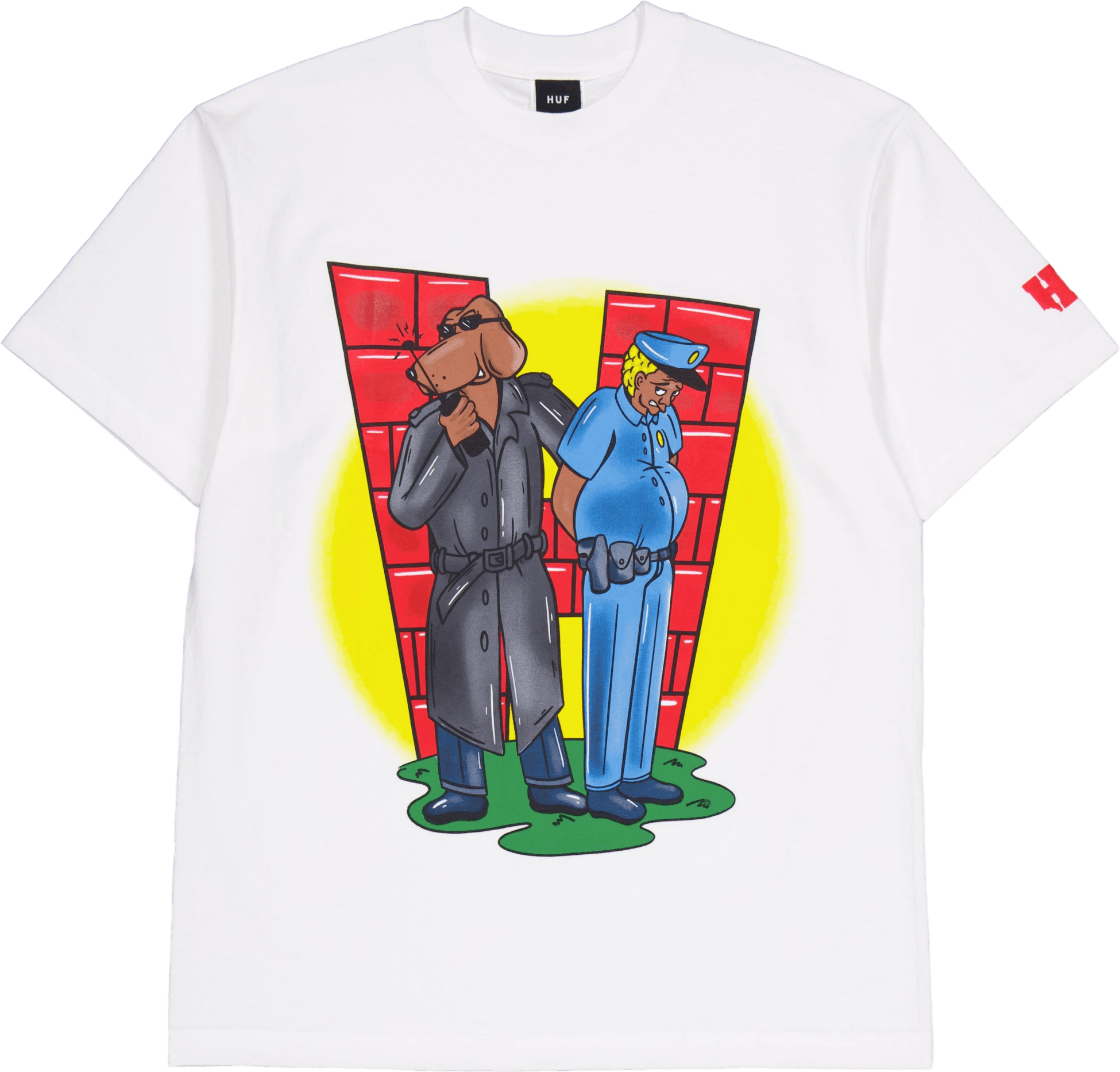 Unlawful S/s Tee White, Unisex, Kleding, Tops, Wit, L