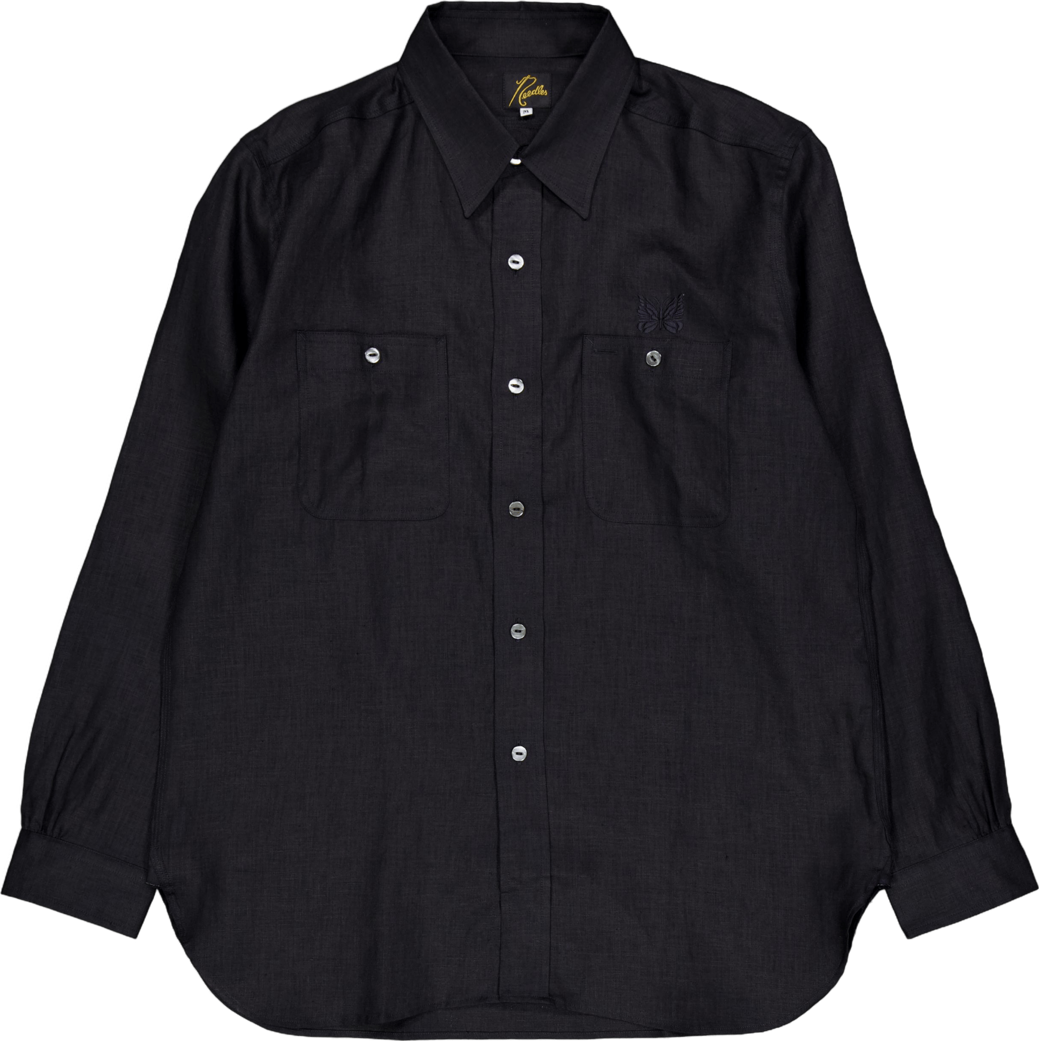 Needles Work Shirt – Linen Can D-black