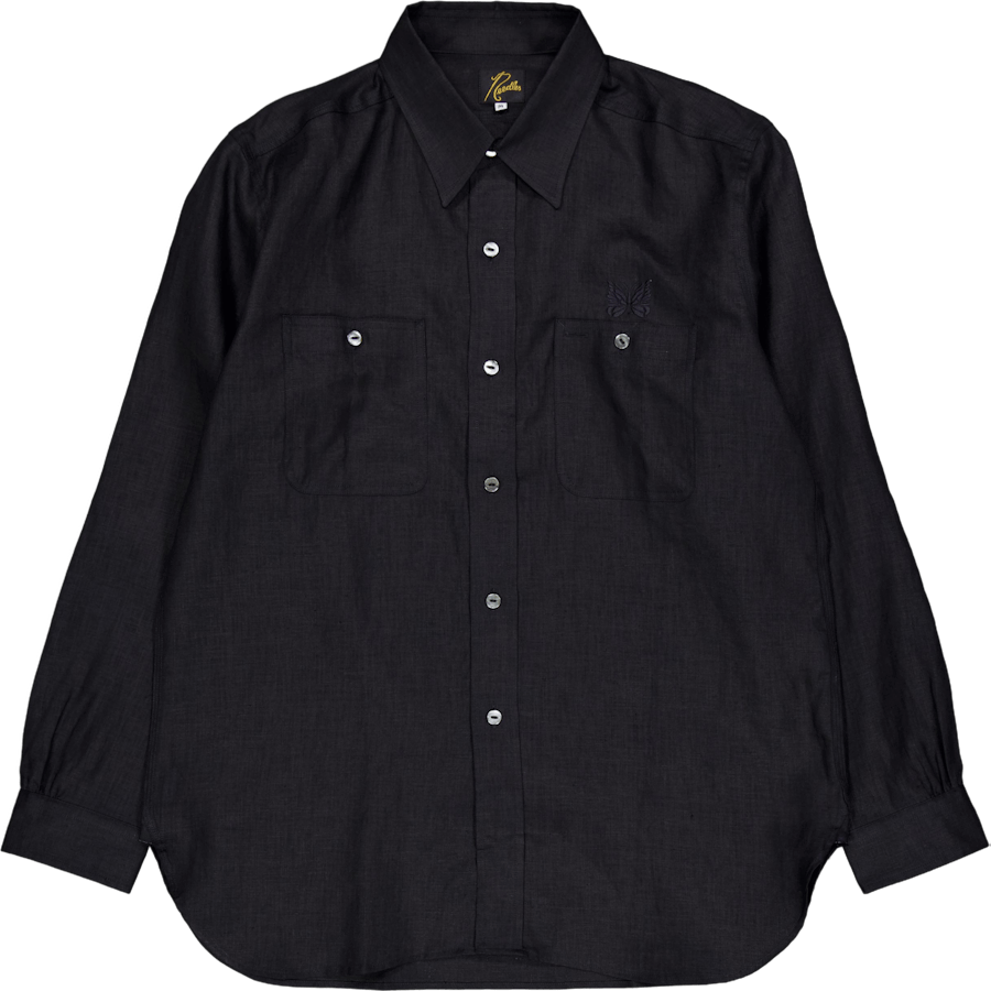 Needles Work Shirt – Linen Can D-black