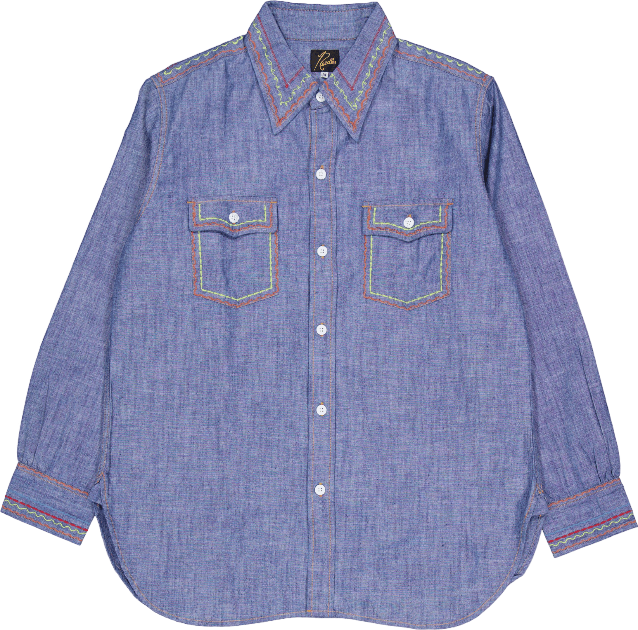 Needles Work Shirt – Cotton Ch Blue