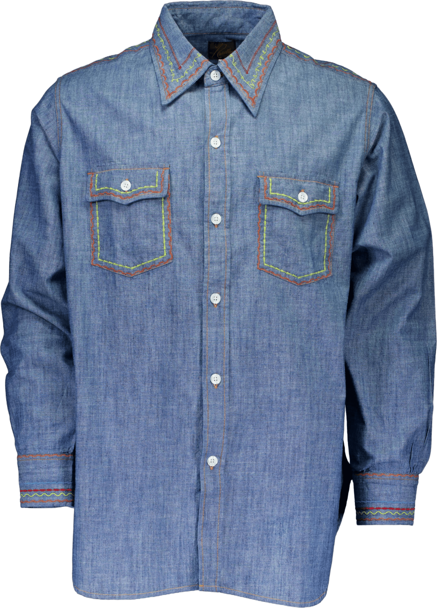 Needles Work Shirt - Cotton Ch Blue - Bild 4