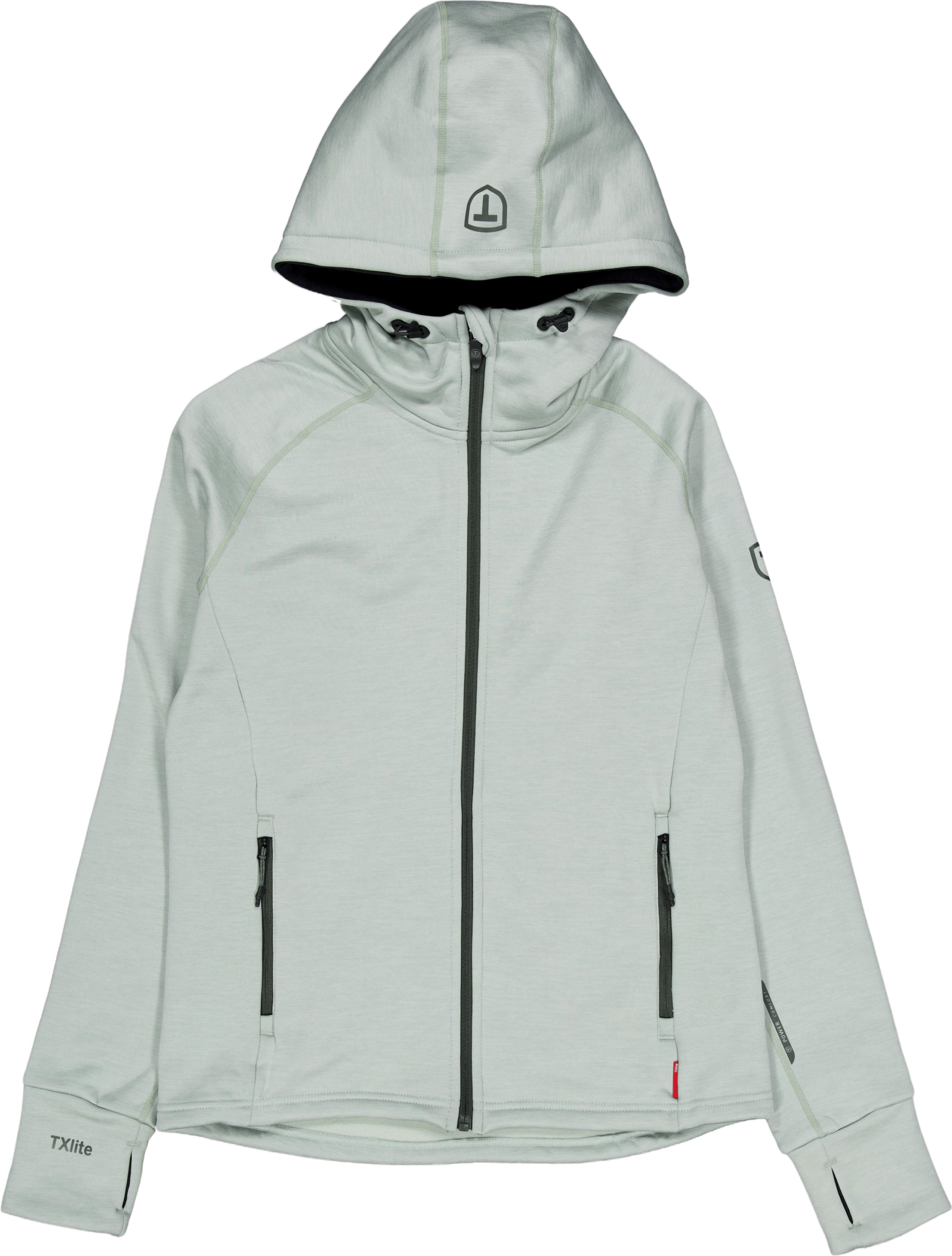 Txlite Hoodie Zip W Eucalyptus, Female, Abbigliamento, Camicie, Grigio, L