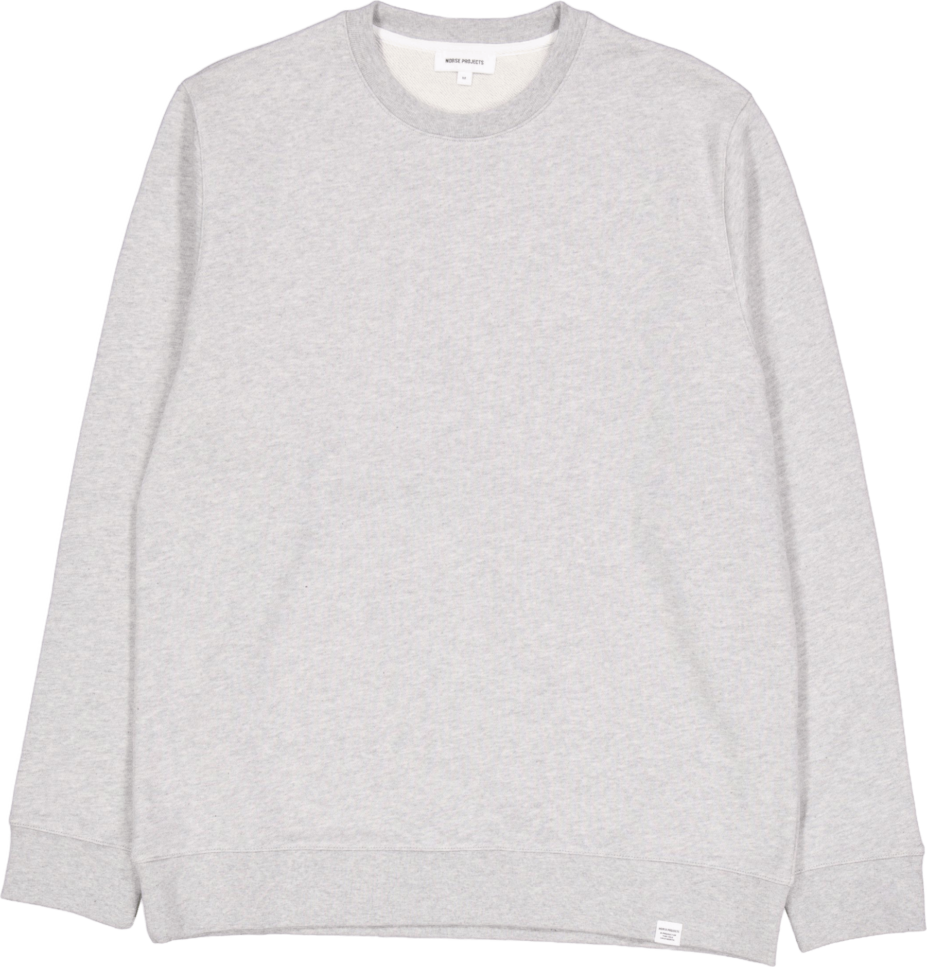 Vagn Classic Crew Light Grey Melange, Male, Apparels, hoodies and sweatshirts, White, S