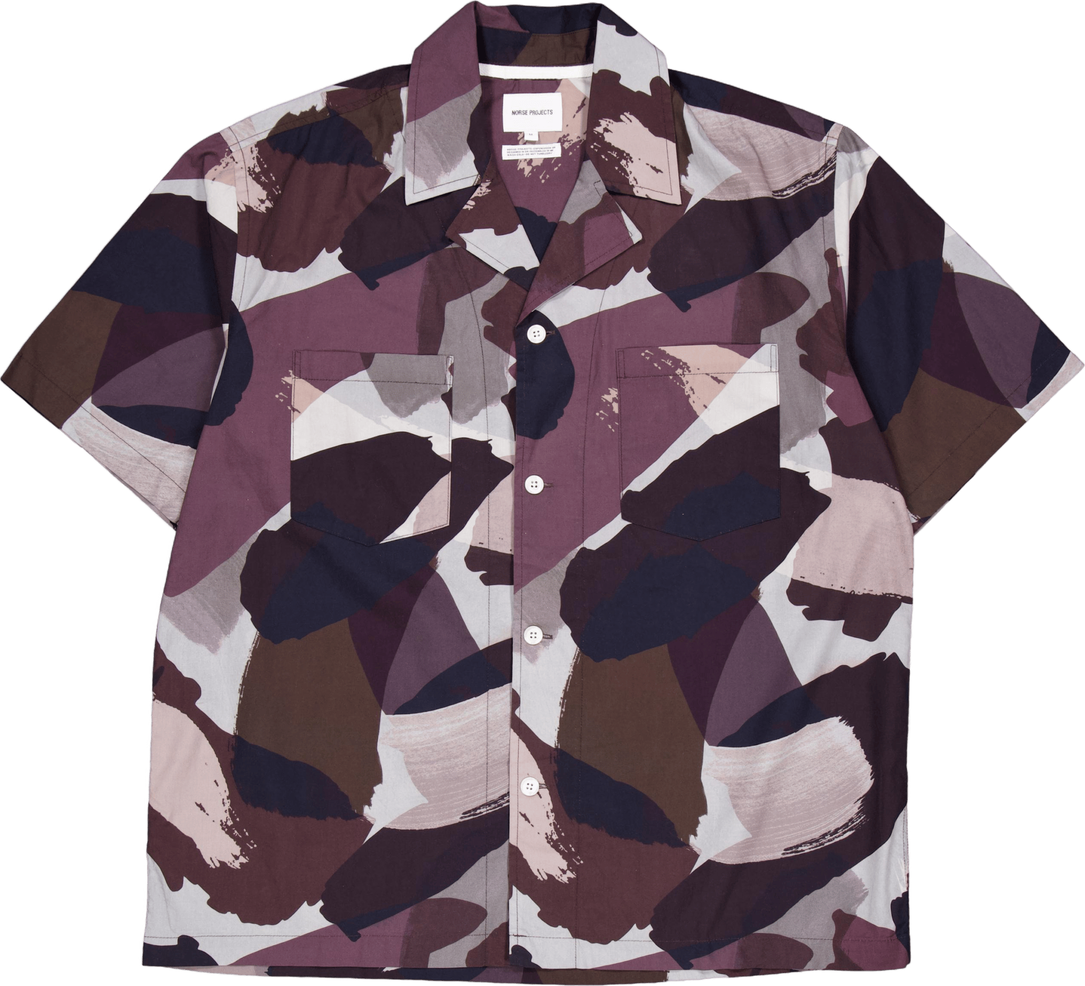Mads Relaxed Camo Shirt Ss Espresso