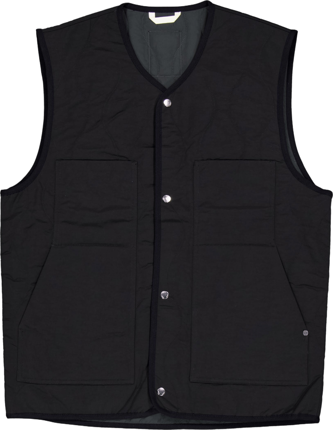 Peter Waxed Nylon Insulated Ve Black, Male, Klær, jakker, Svart, L