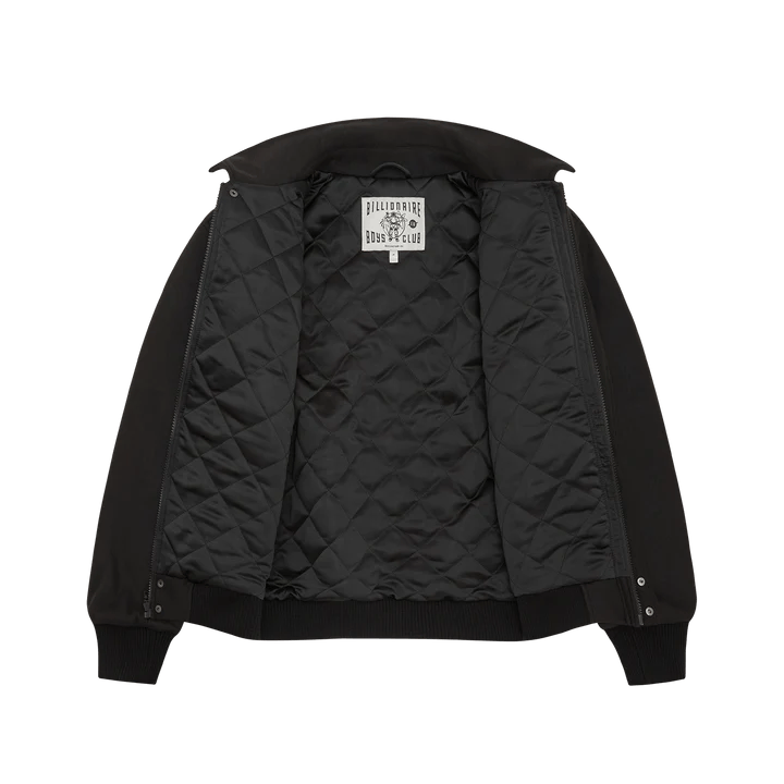 Collared Varsity Jacket Black - Bild 3