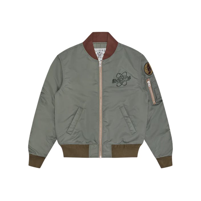 Nylon Shell Bomber Jacket Olive, Male, Vêtements, vestes, Gris, L