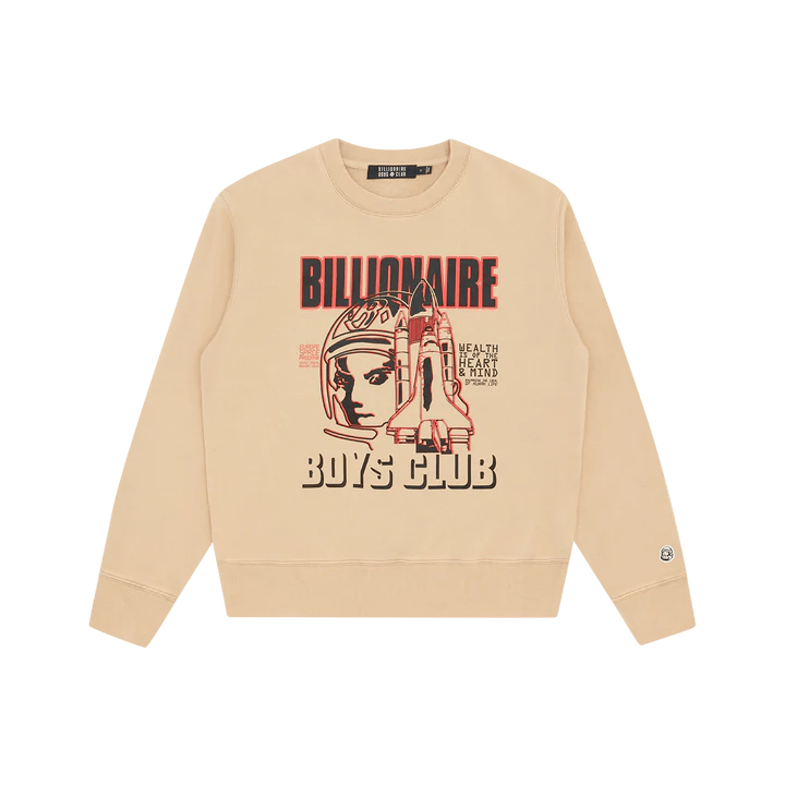 Space Program Crewneck Light Tan