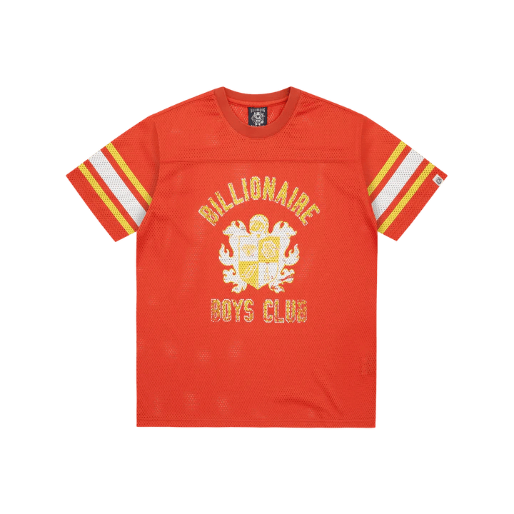 Crest Logo Mesh Football Shirt Orange