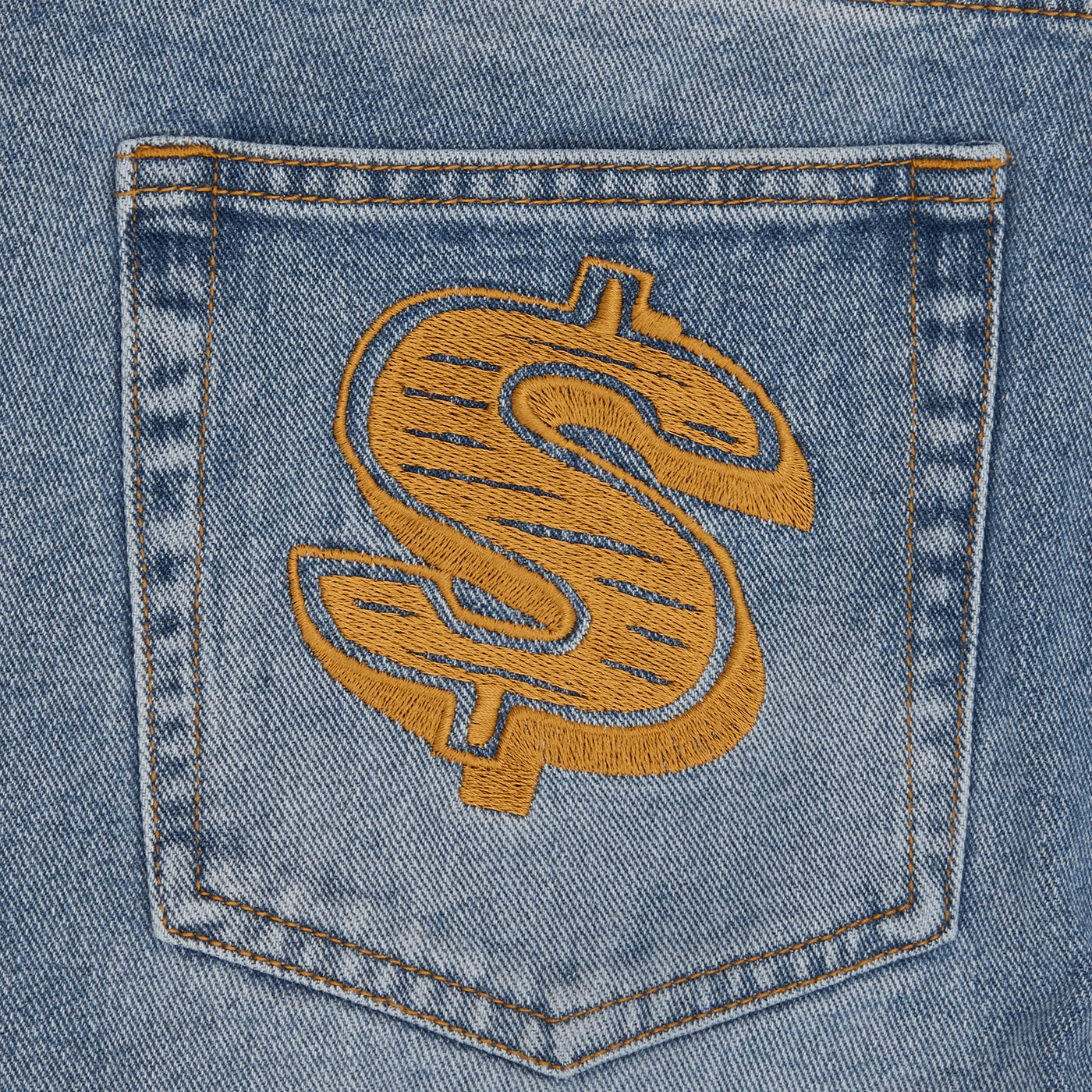 Diamond & Dollar Embroidered D Stonewash Blue - Bild 4
