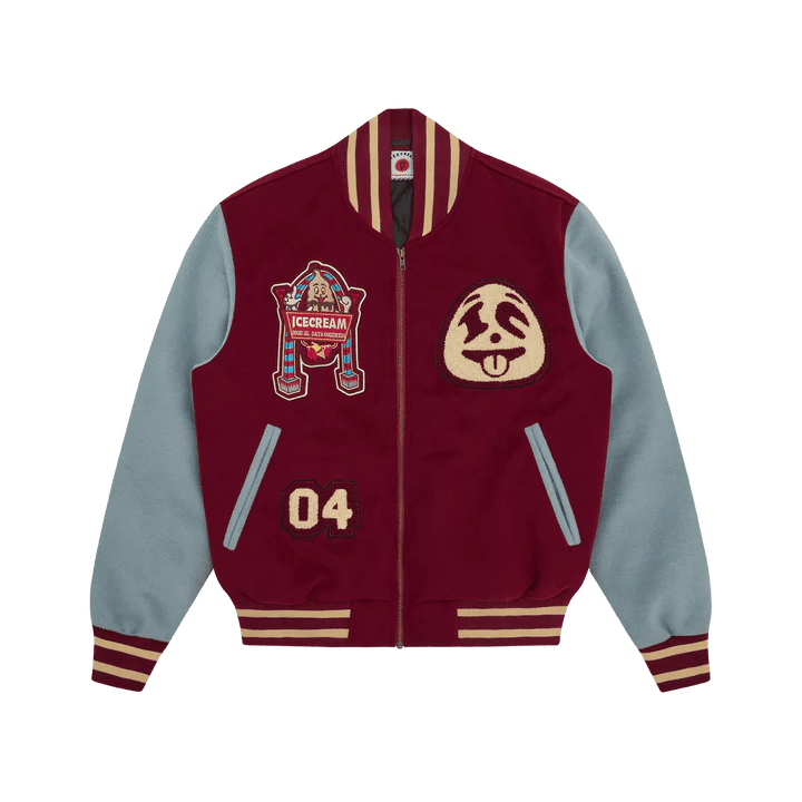 Diner Team Varsity Jacket Burgundy