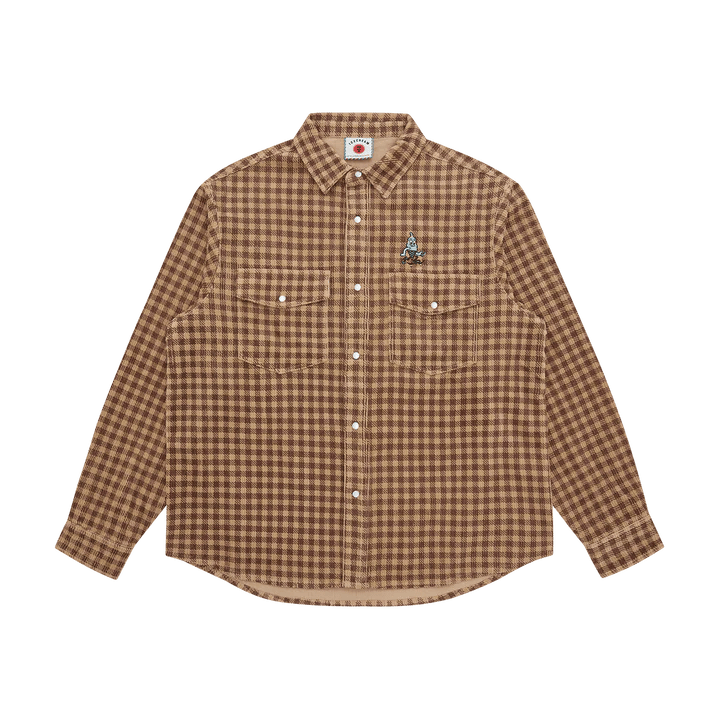 Corduroy Check Shirt Brown Check