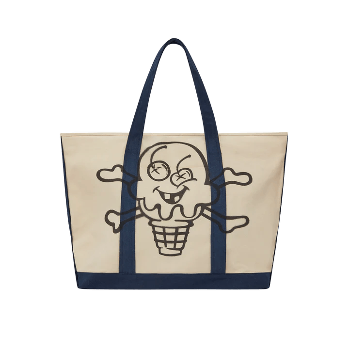 Cones And Bones Totebag Ecru/navy, Unisex, Kläder, Tillbehör, Flerfärgad, ONESIZE