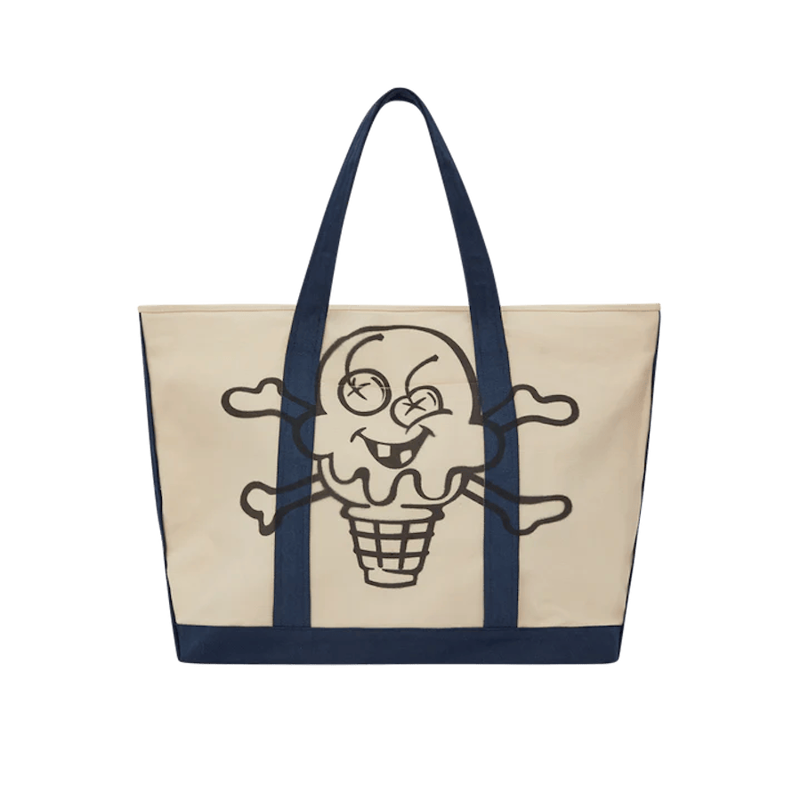 Cones And Bones Totebag Ecru/navy