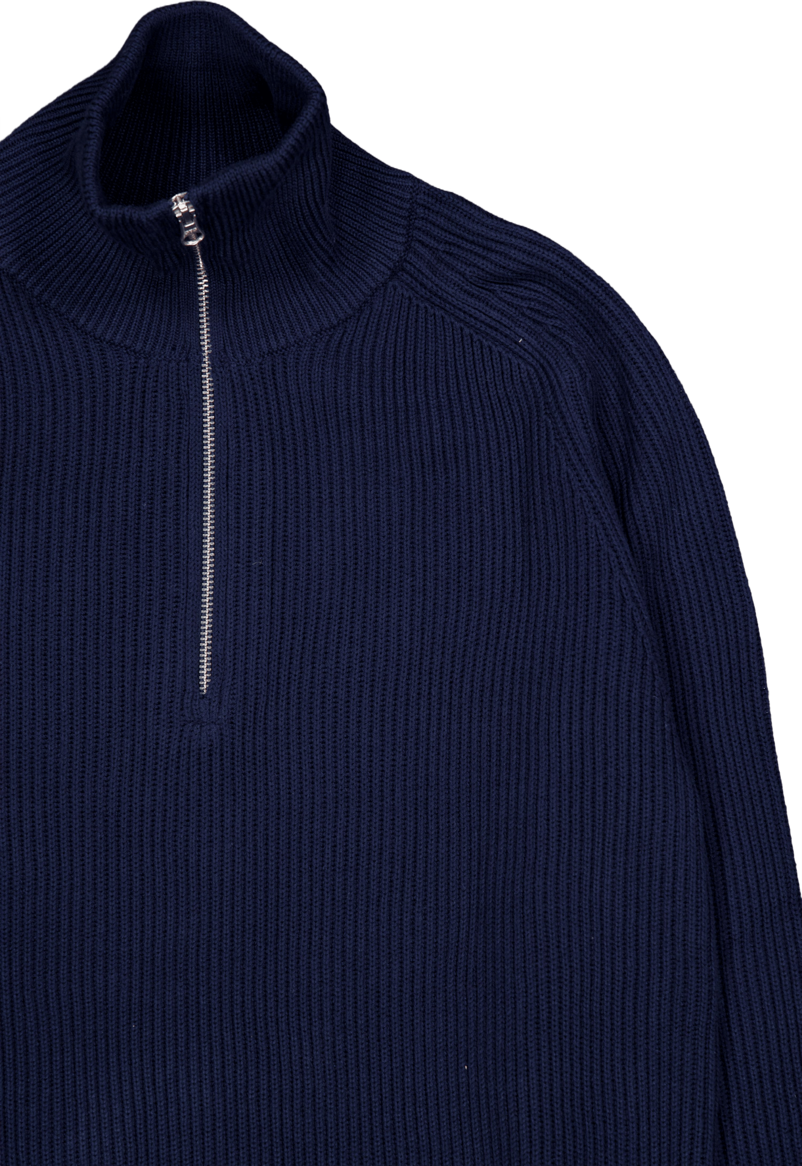 Knit Half Zip 49 Navy - Bild 3