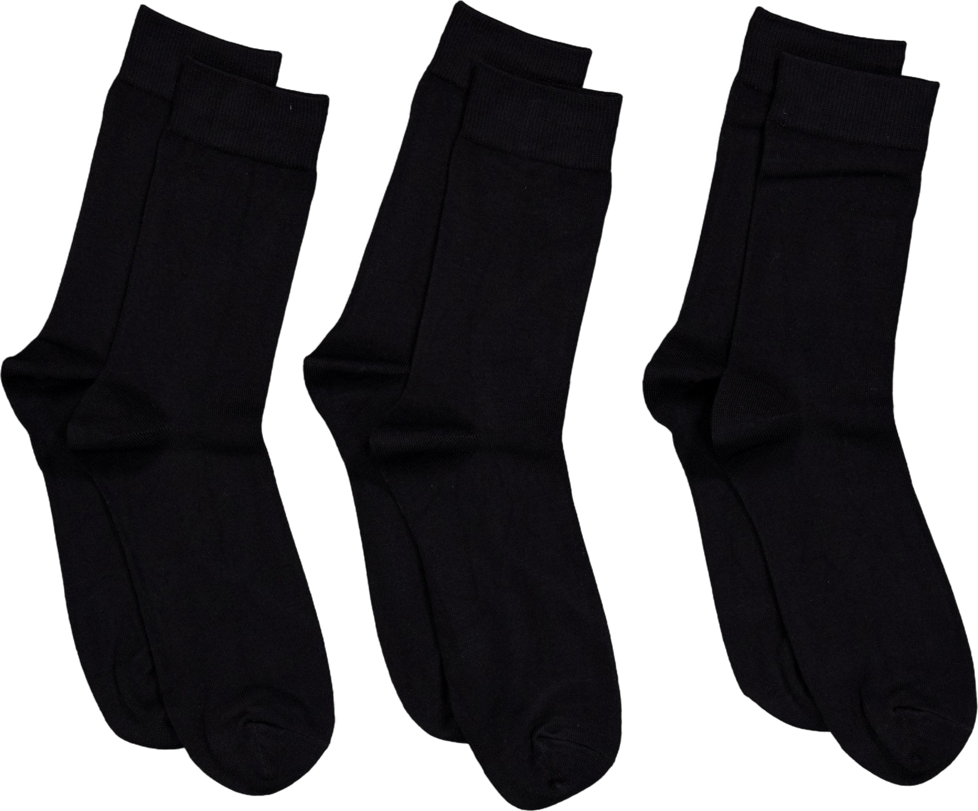 Classic Bamboo Socks 3-pack Black, Unisex, Klær, Sokker, 42-47