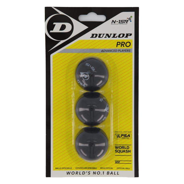 Pro - 3 Ball Blister, Unisex, Vybavenie, rakety, Squash, Čierna, ONESIZE