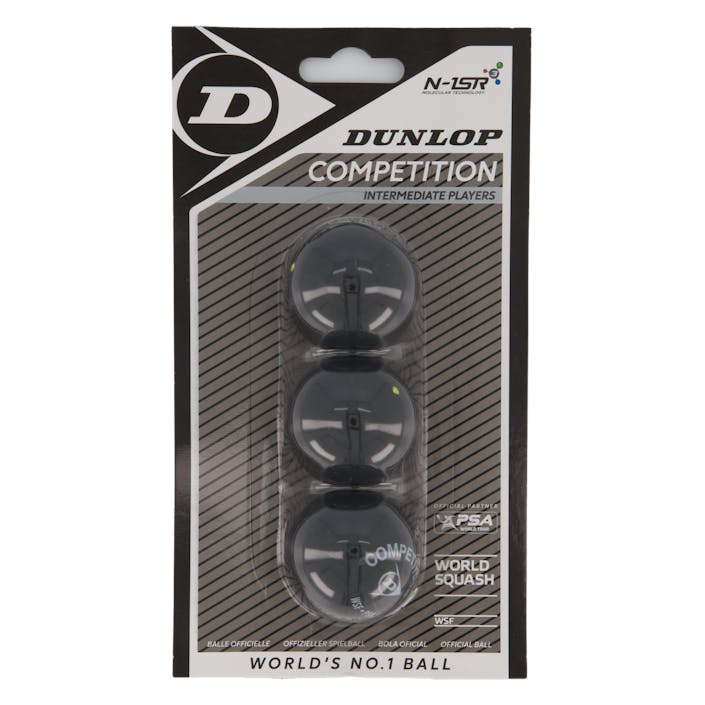 Competition - 3 Ball Blister, Unisex, Utrustning, racketar, Squash, Svart, ONESIZE