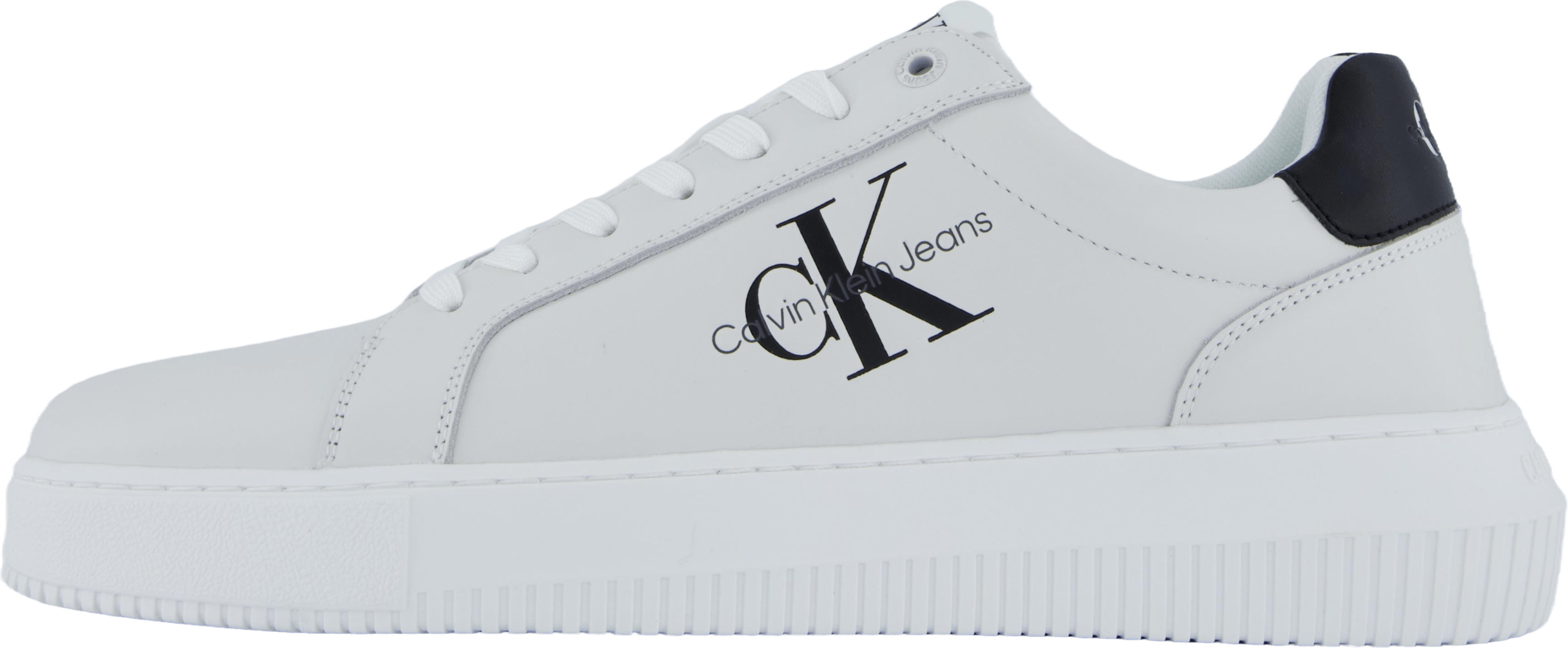 Chunky Cupsole Mono Lth Bright White/black, Male, Skor, Sneakers, Sneakers, Vit, EU 46