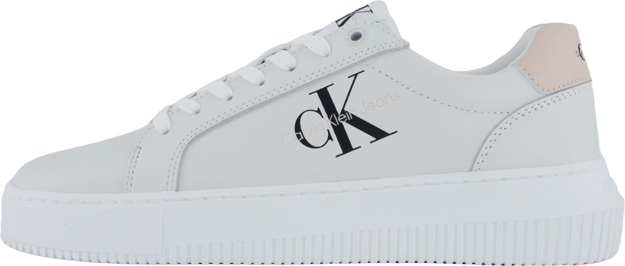 Chunky Cupsole Mono Lth Wn Bright White/whisper Pink