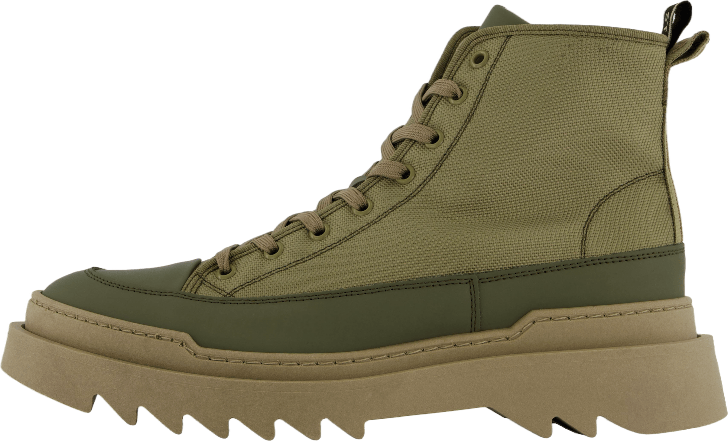 Kamiki High U Textile Kaki Green