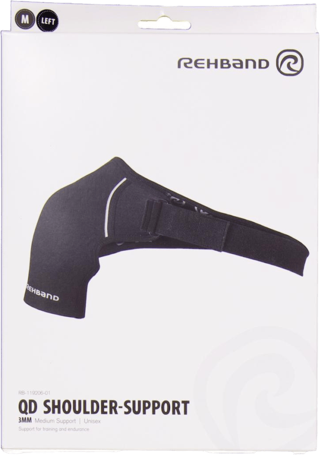 Qd Shoulder Support Left 3mm Black, Unisex, Equipment, Protection, Workout, Black, L