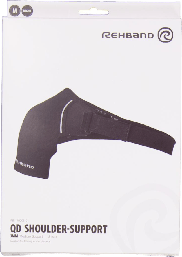 Qd Shoulder Support Right 3mm Black, Unisex, Utrustning, Skydd, Träning, Svart, S