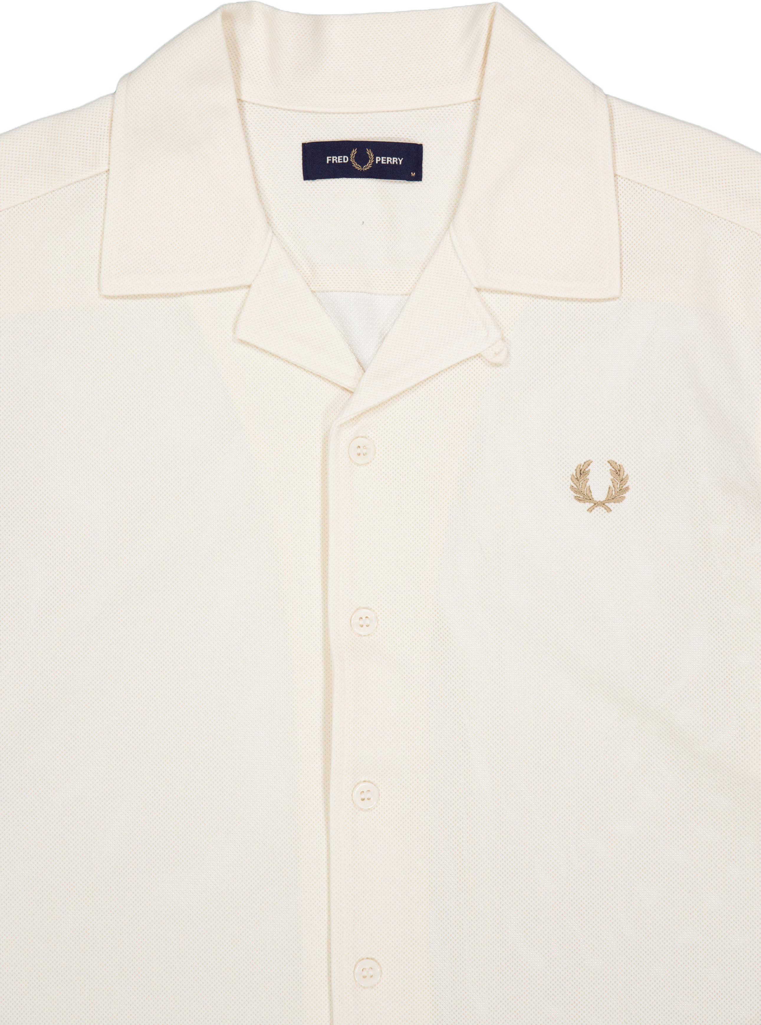 Woven Mesh Revere Collar Shirt 560 Ecru - Bild 3
