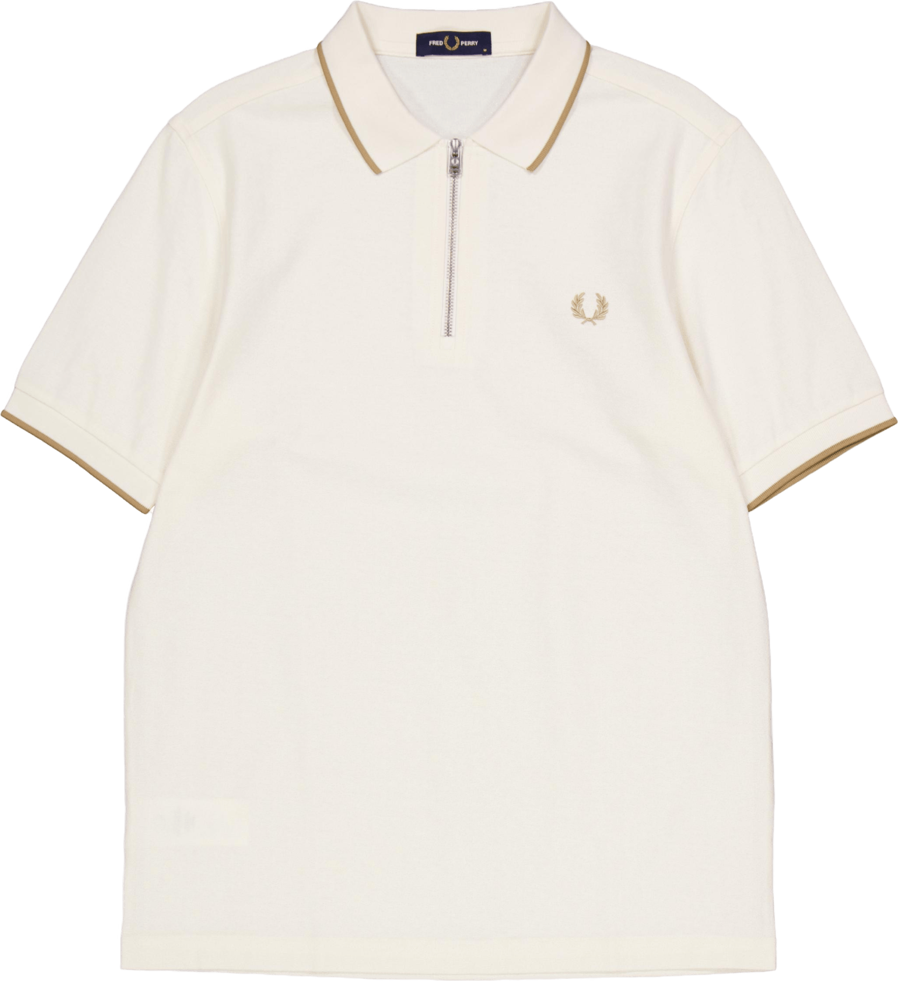 Crepe Pique Zip Neck Shirt 560 Ecru