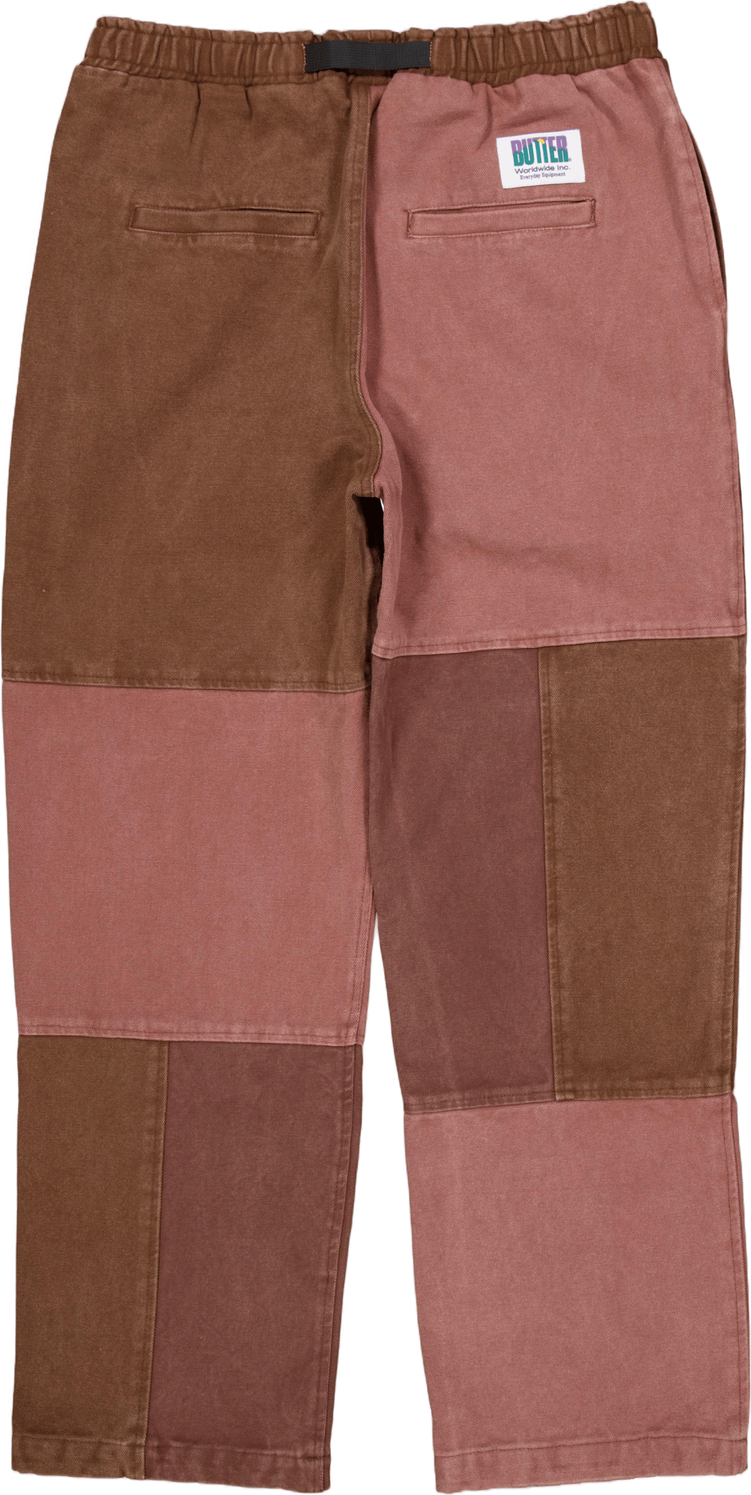 Washed Canvas Patchwork Pants Washed Burgundy - Bild 2