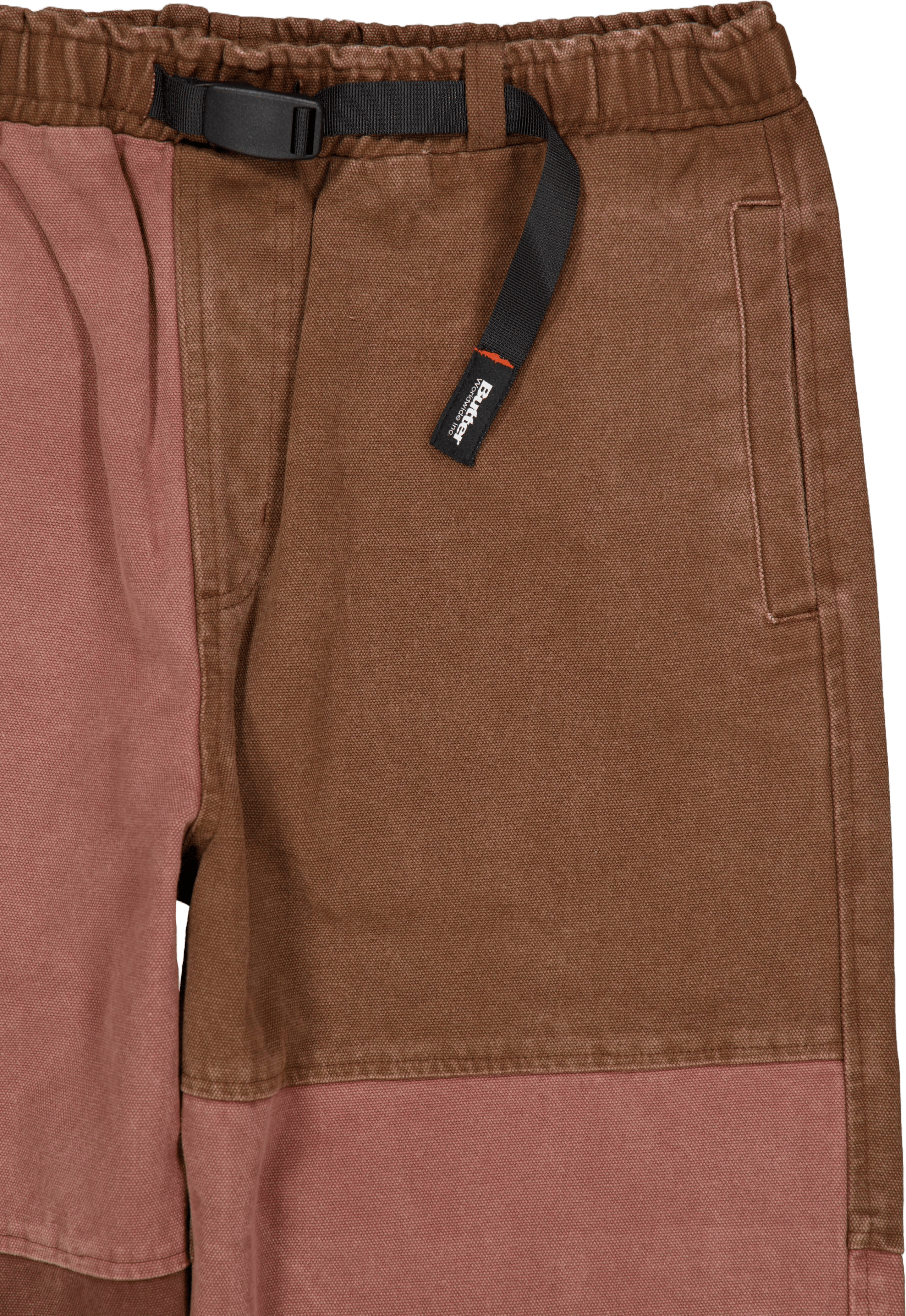Washed Canvas Patchwork Pants Washed Burgundy - Bild 3