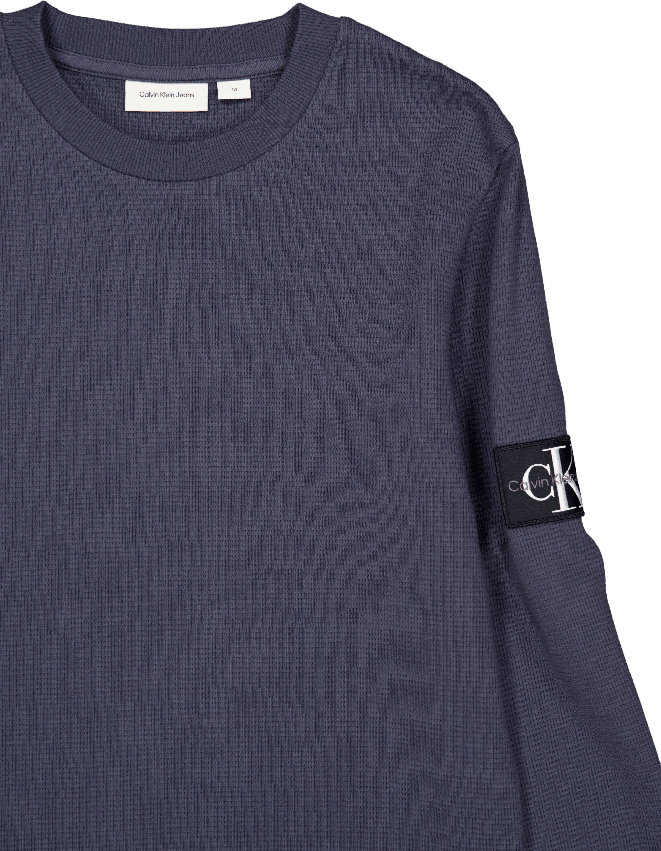 Badge Waffle Ls Tee Ban Ebony - Bild 3