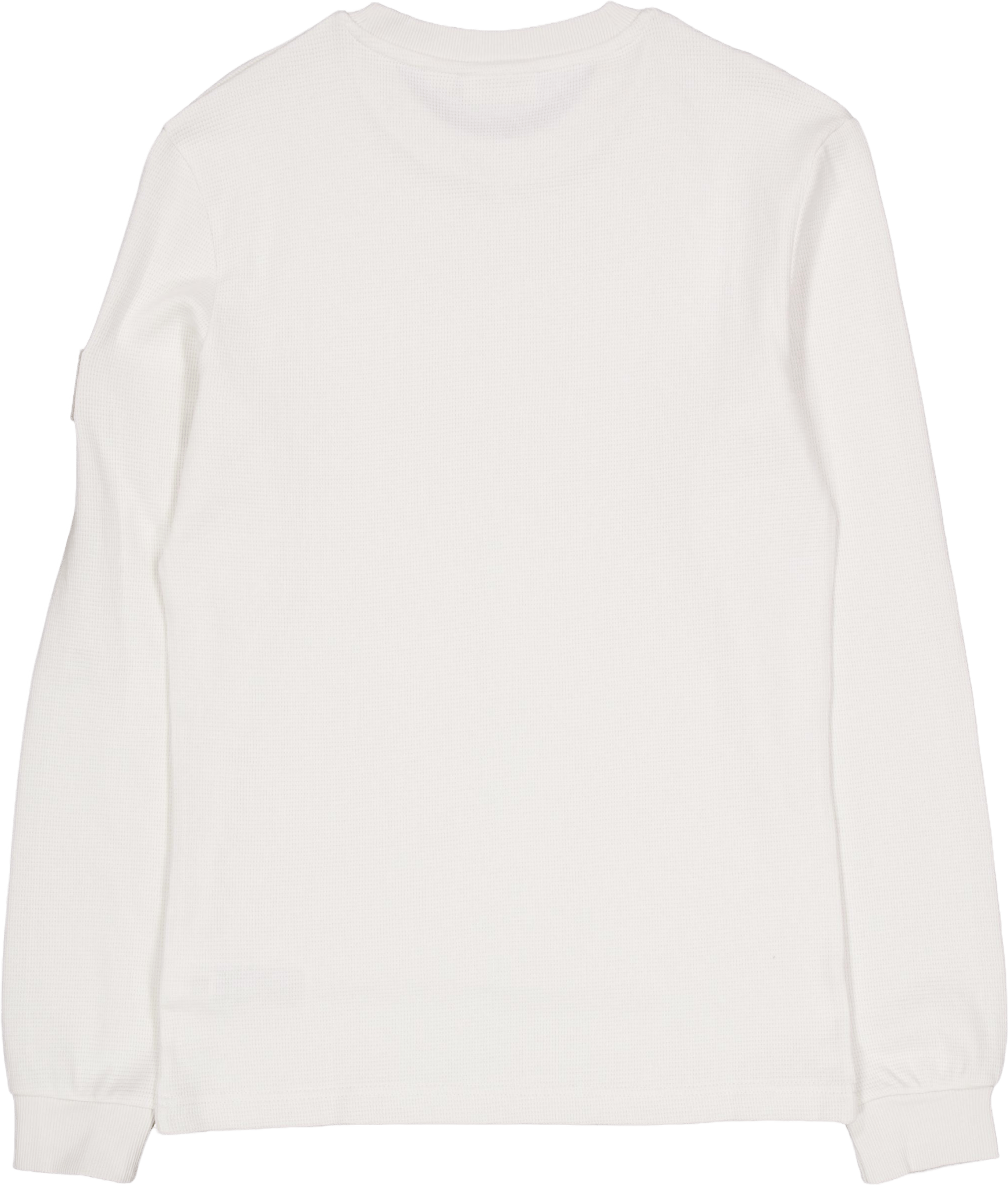Badge Waffle Ls Tee Ybi Ivory - Bild 2