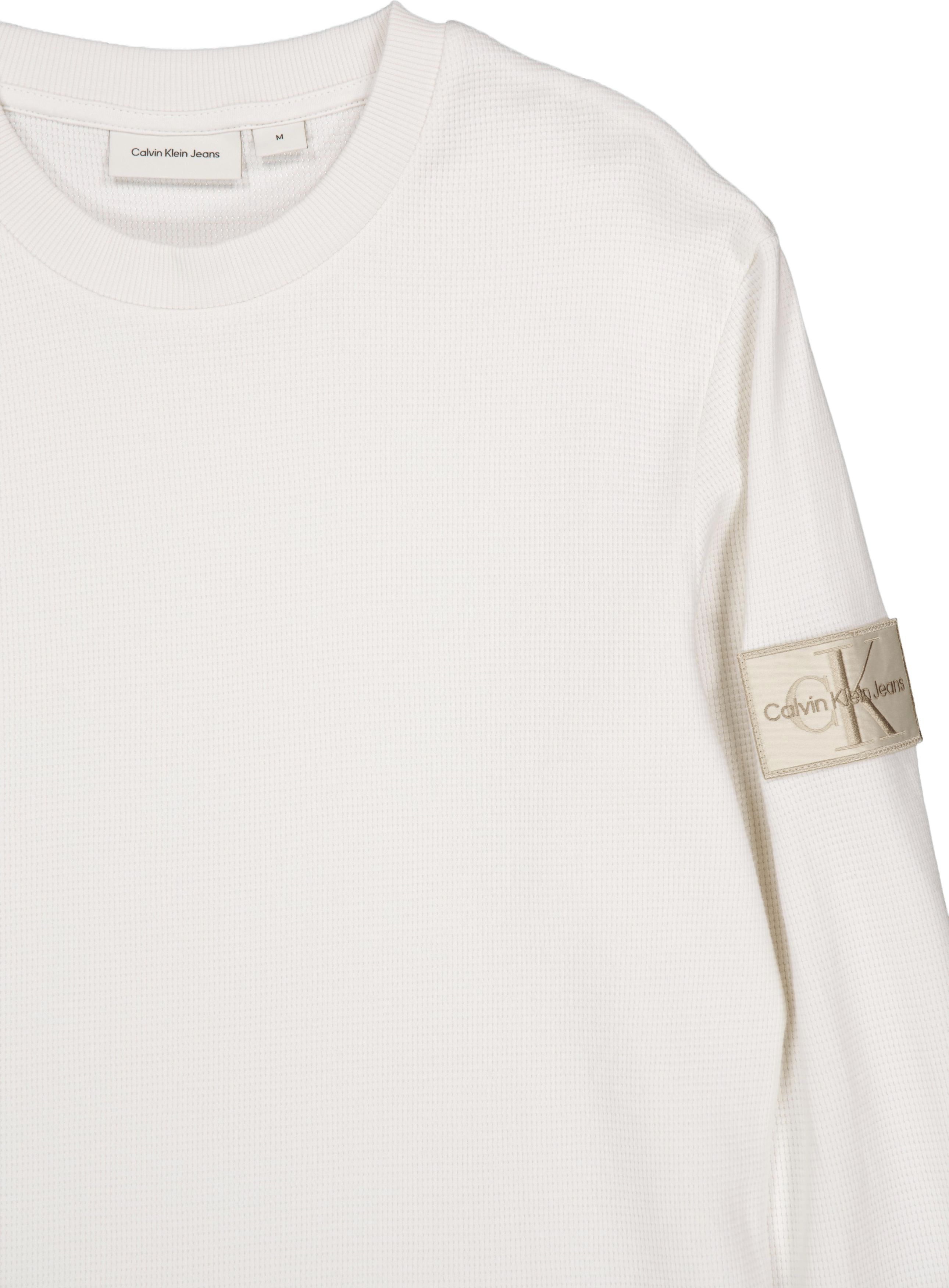 Badge Waffle Ls Tee Ybi Ivory - Bild 3