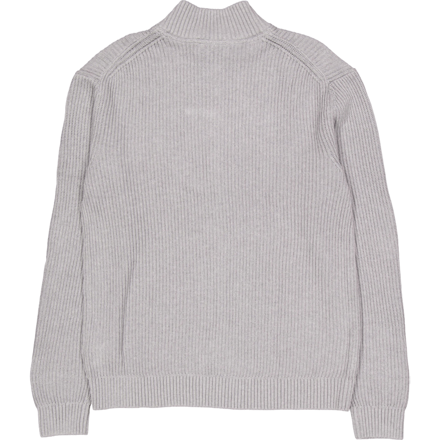 Woven Label Zip Through Sweate P41 Grey Heather - Bild 2