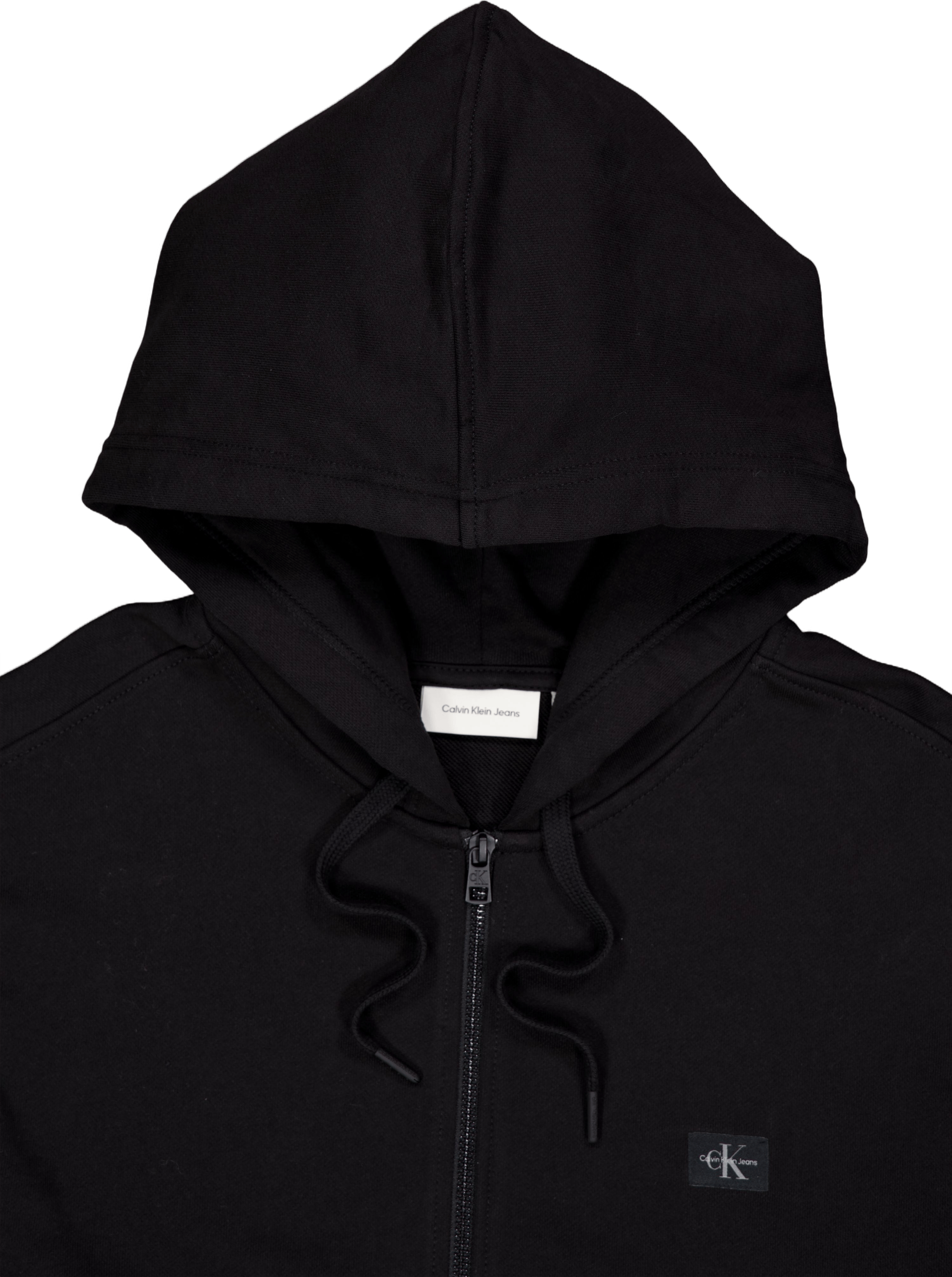 Woven Label Zip Through Hoodie Beh Ck Black - Bild 3