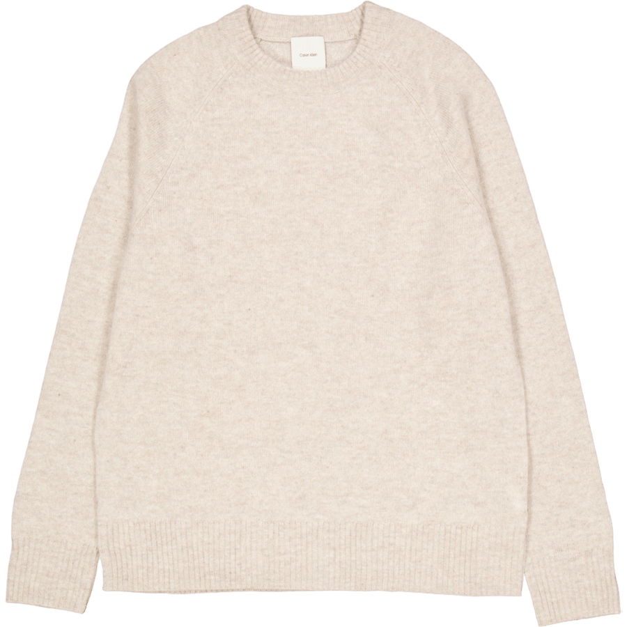 Luxury Wool Cn Sweater Adl Stony Beige Heather