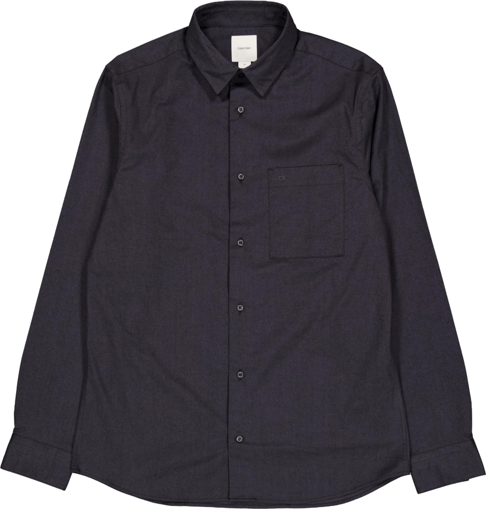 Flannel Solid Shirt Bac Asphalt, Male, Abbigliamento, Tops, Nero, L