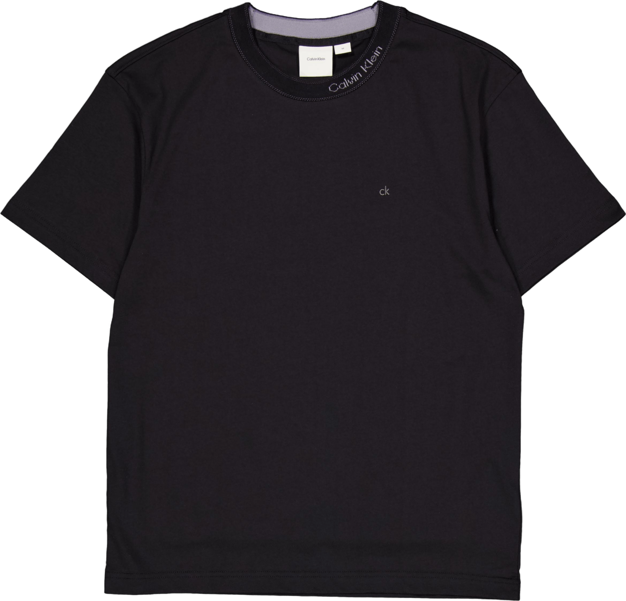 Neck Logo T-shirt Beh Ck Black, Male, Odzież, Tops, Czarny, M