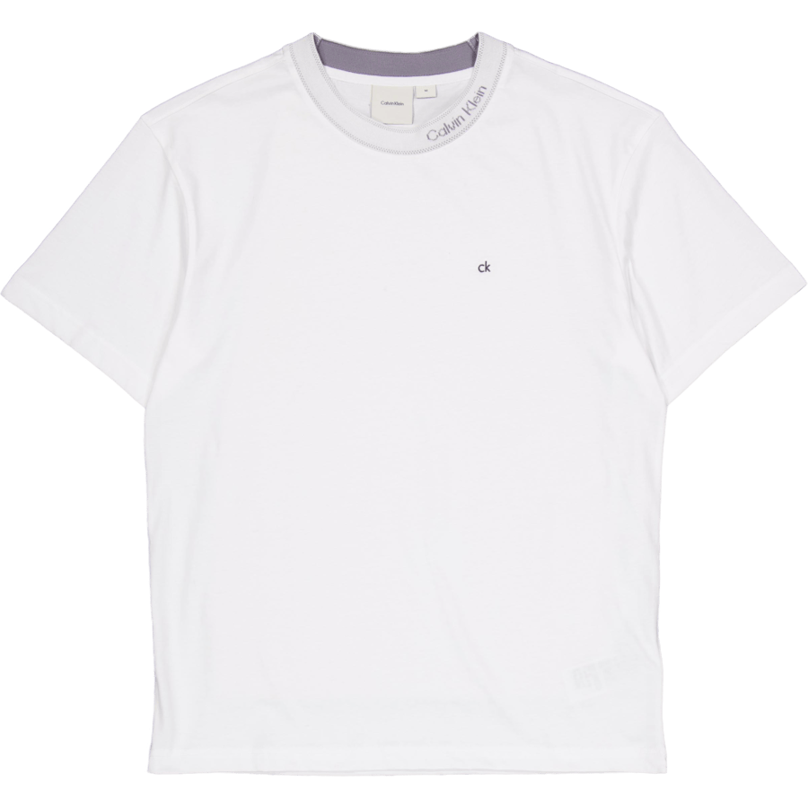 Neck Logo T-shirt Yaf Bright White