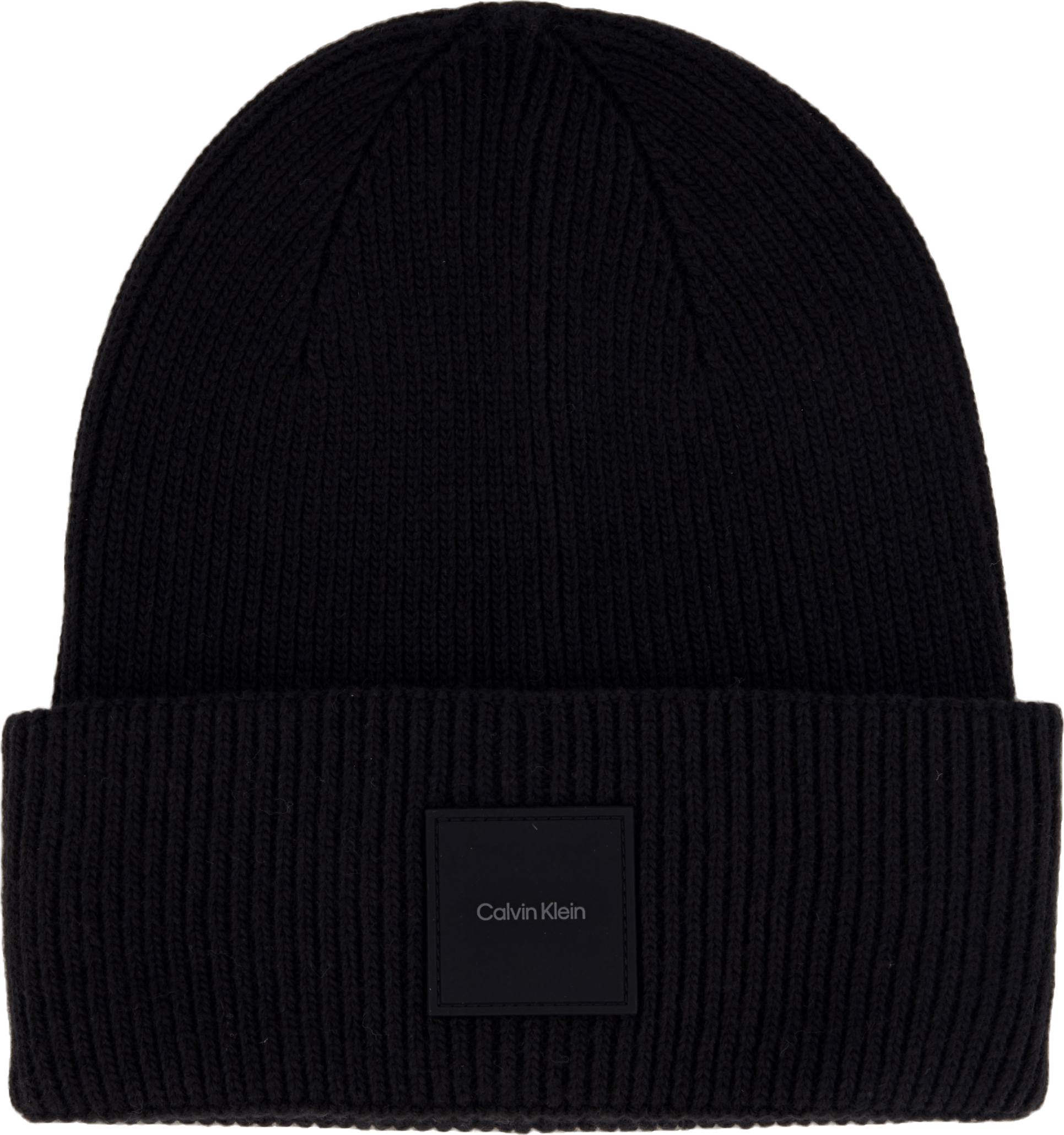 Cotton/wool Fine Rib Beanie Beh Ck Black, Male, Apparels, Hats & Caps, Black, ONESIZE