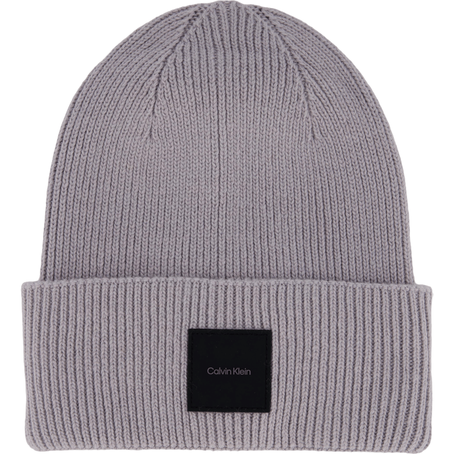 Cotton/wool Fine Rib Beanie Pbn Mid Gray