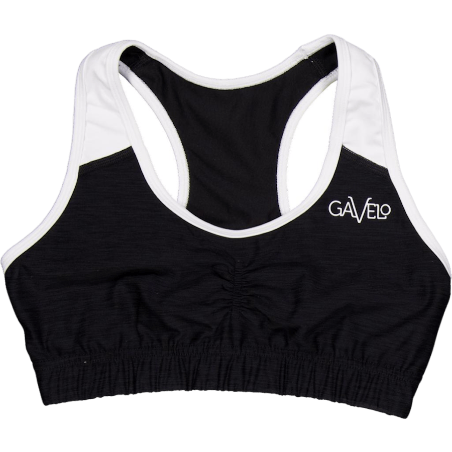 Black & White Swirl Sports Bra Black/white