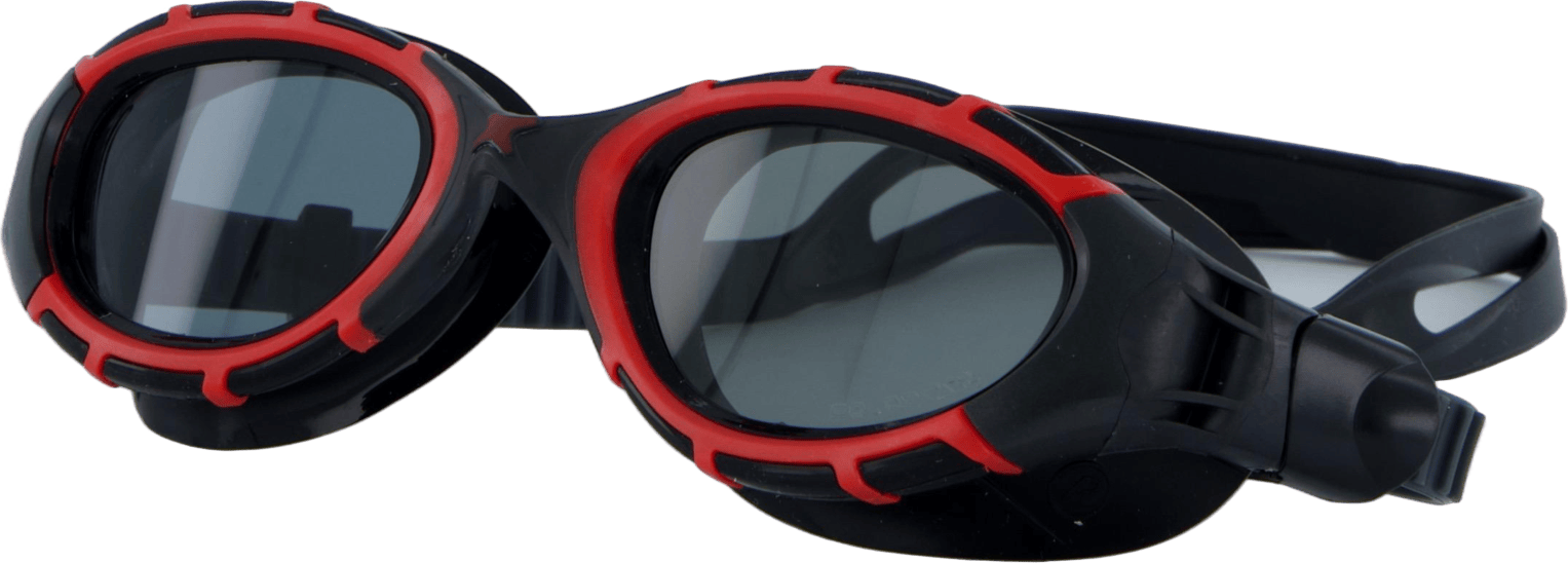 Predator Flex Polarized Bkrdpsmr, Unisex, Utrustning, glasögon, Simning, Svart/Röd, Regular