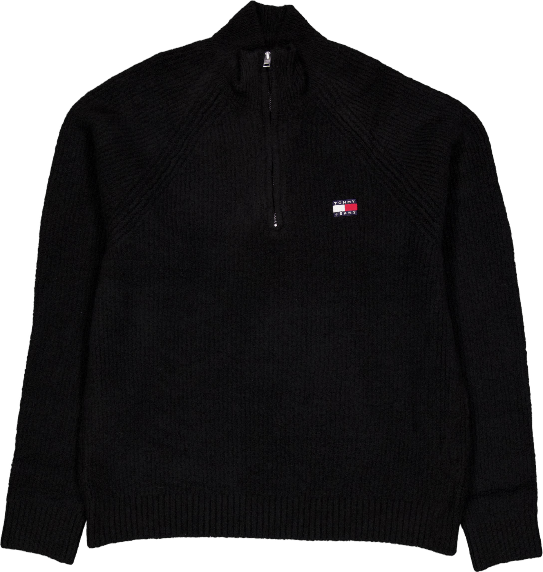 Tjm Reg 1/4 Zip Raglan Badge, Male, Kleding, Tops, Zwart, S