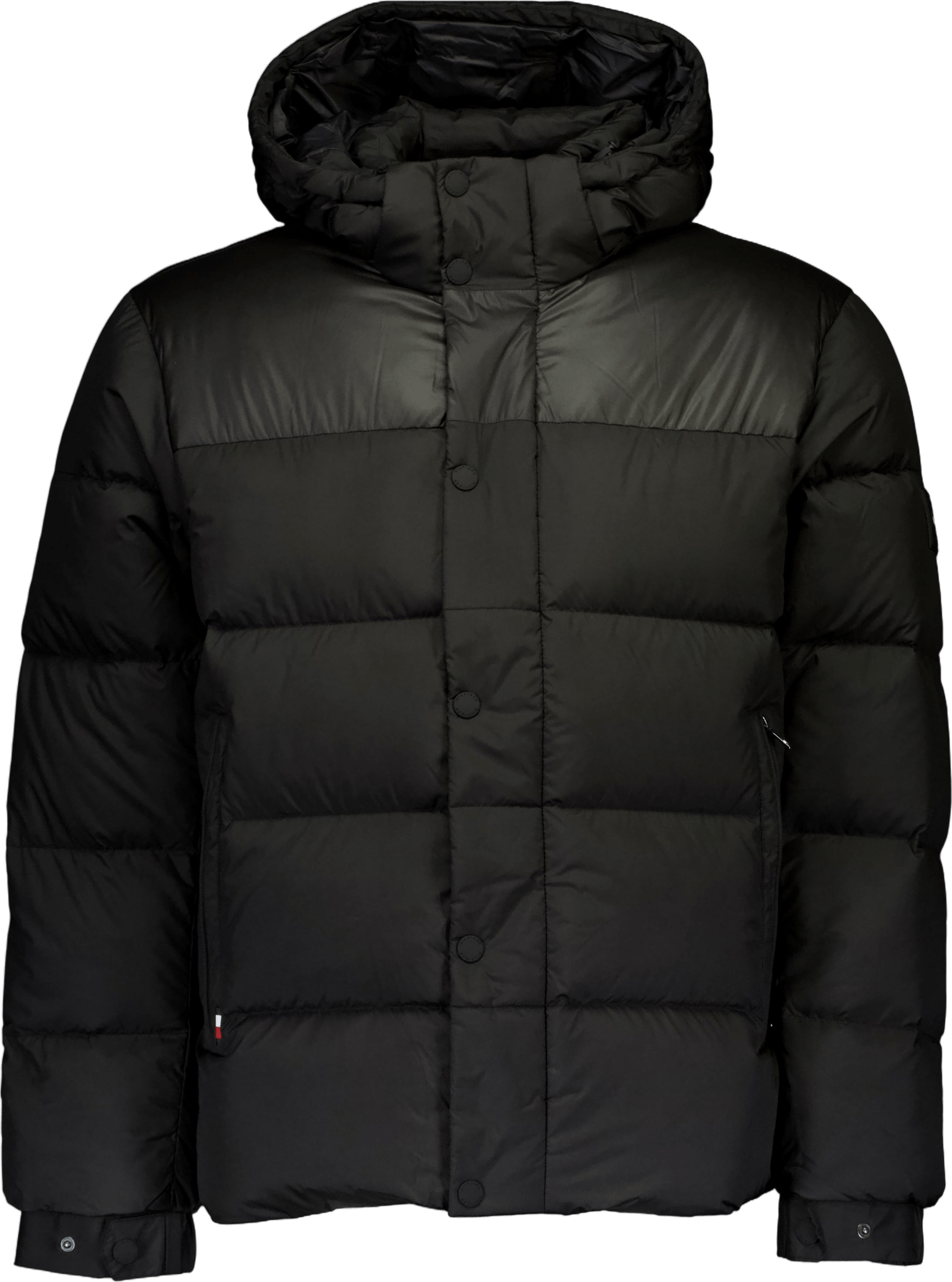Mix Down Hooded Puffer Jacket, Male, Apparels, jackets, Black, M