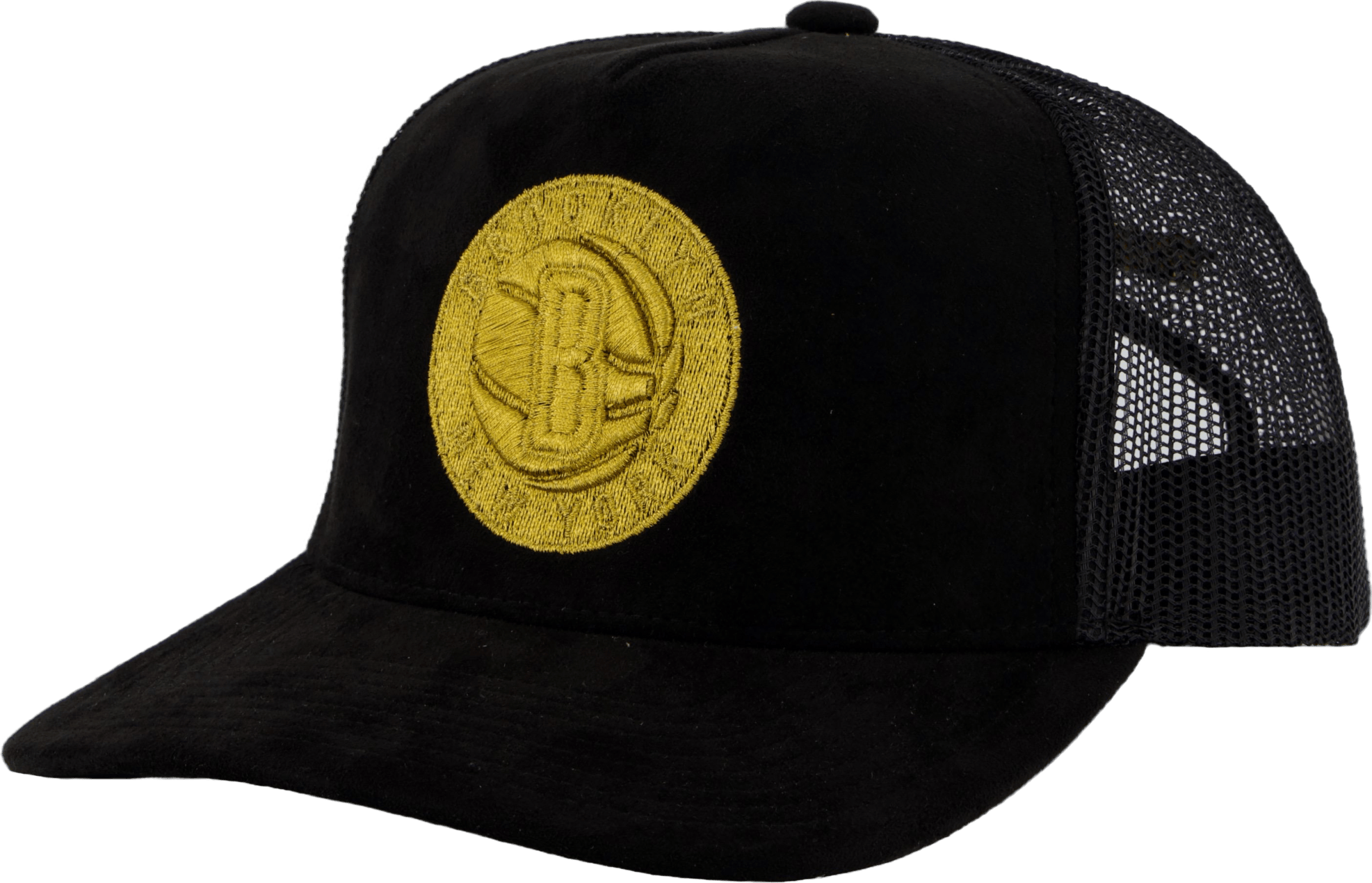 Suede Trucker Black/gold